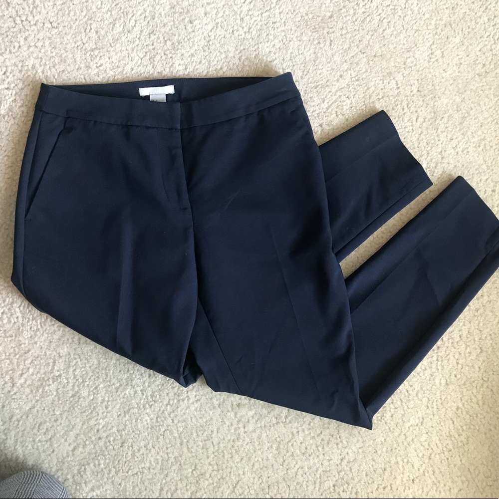 H&M navy ankle dress pants